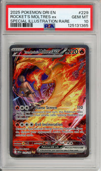 Pokemon Graded: Team Rocket's Moltres ex 229/182 Destined Rivals (2025) SIR Holo PSA 10