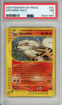 Pokemon Graded: Arcanine H2/H32 Skyridge (2003) Holo PSA 7