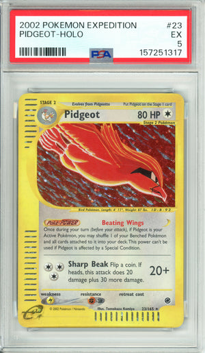 Pokemon Graded: Pidgeot 23/165 Expedition (2002) Holo PSA 5