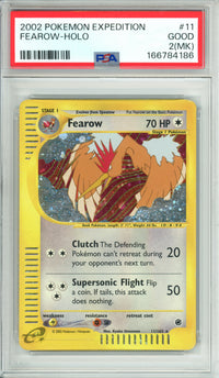 Pokemon Graded: Fearow 11/165 Expedition (2002) Holo PSA 2