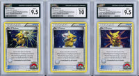 Pokemon Graded: FULL SET World Championships 2012 Trainer No. 1, 2, & 3 Holo Punch Cancelled CGC Graded