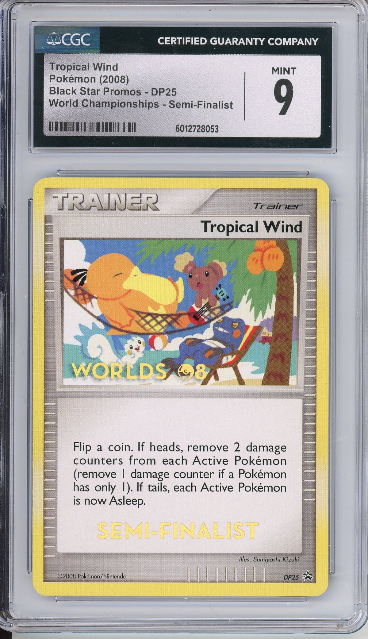 Pokemon Graded: Tropical Wind #DP25 Black Star Promo World Championships 2008 Semi-Finalists CGC 9