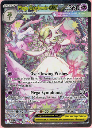 Pokemon Single: Mega Gardevoir ex 178/132 Mega Evolution (2025) SIR NM