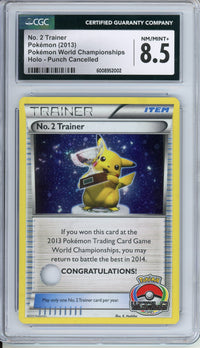 Pokemon Graded: No.2 Trainer World Championships 2013 Punch Cancelled Holo CGC 8.5