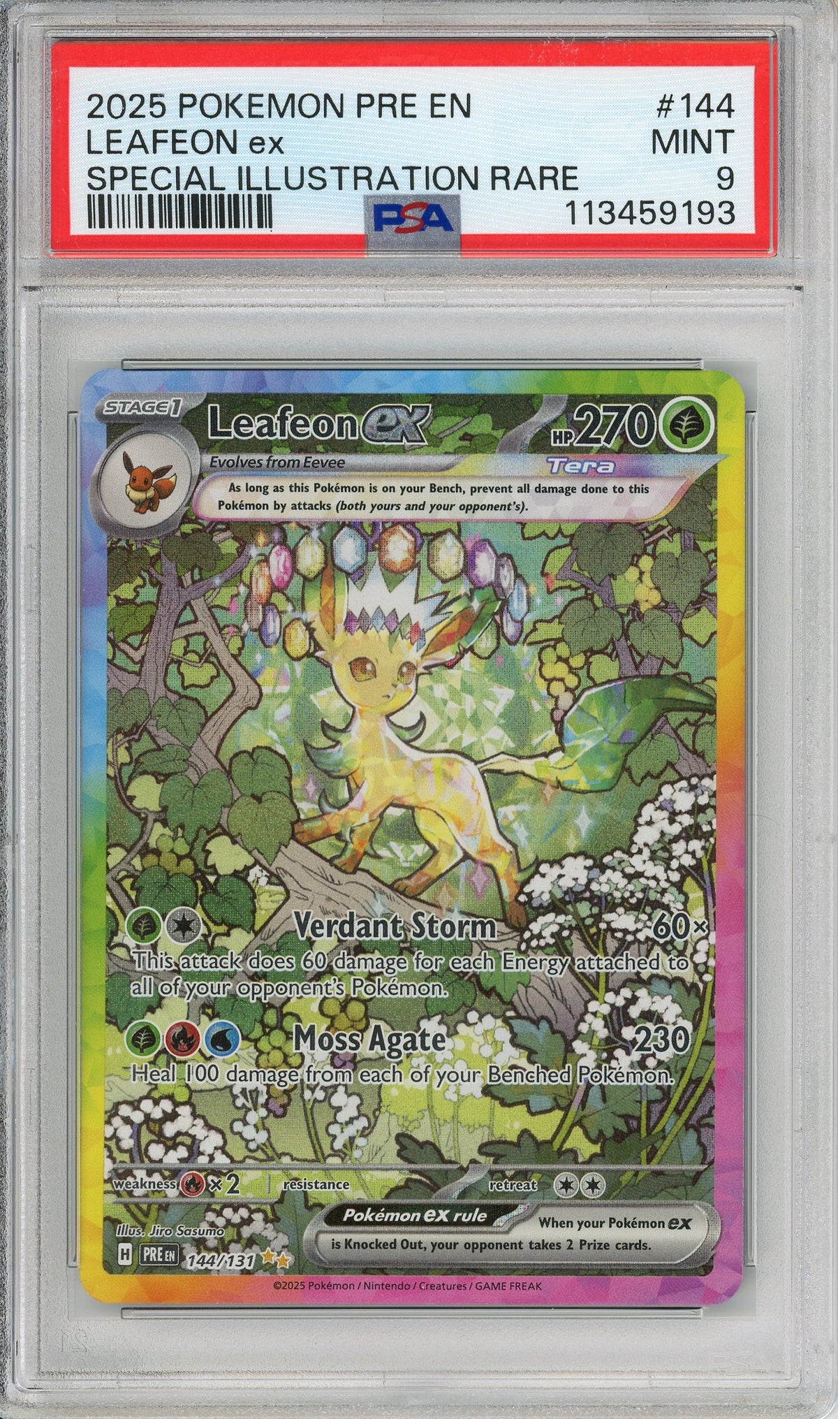 Pokemon Graded: Leafeon ex PSA 9