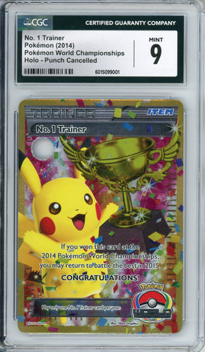 Pokemon Graded: No. 1 Trainer World Championships (2014) Punch Cancelled CGC 9