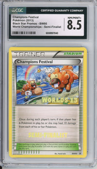 Pokemon Graded: Champions Festival #BW95 Black Star Promo World Championships 2013 Semi-Finalists CGC 8.5