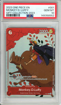 One Piece Graded: Monkey D. Luffy P-001 Gift Collection 2023 PSA 10