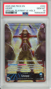 One Piece Graded: Usopp OP10-042 Official Playmat Vol. 3 (2025) PSA 10