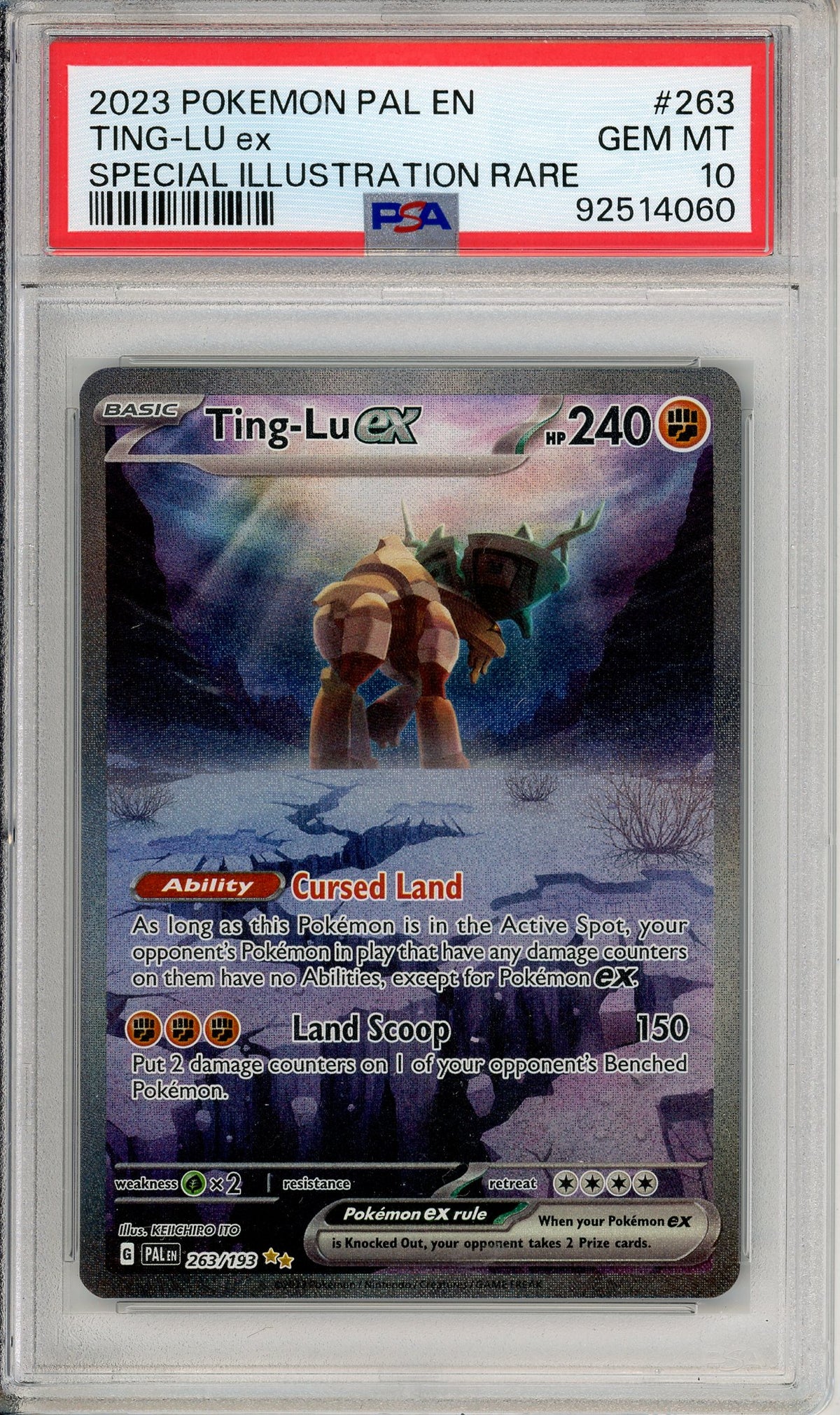 Pokemon Graded: Ting-Lu  ex 263/193 Paldea Evolved (2023) SIR Holo PSA 10