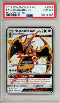 Pokemon Graded: Naganadel GX SV63/SV94 Hidden Fates (2019) Full Art PSA 10