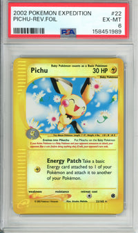 Pokemon Graded: Pichu 22/165 Expedition (2002) Reverse Foil PSA 6