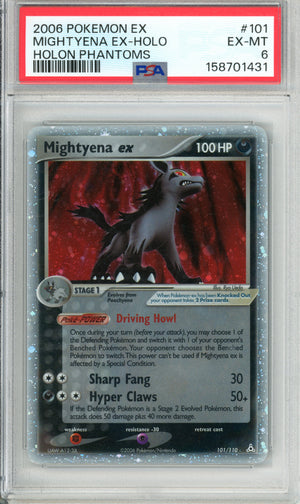 Pokemon Graded: Mightyena ex 101/110 Holon Phantoms (2006) Holo PSA 6
