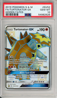Pokemon Graded: Turtonator GX SV52/SV94 Hidden Fates (2019) Full Art PSA 10