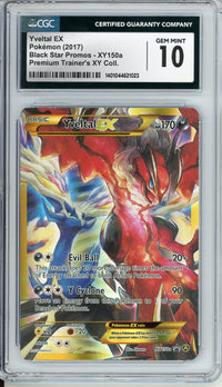Pokemon Graded: Yvetal EX #XY150a Black Star Promo Premium Trainer's XY Collection (2017) Holo CGC 10