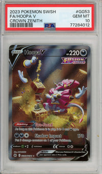Pokemon Graded: Hoopa V GG34/GG70 Crown Zenith (2023) Full Art PSA 10