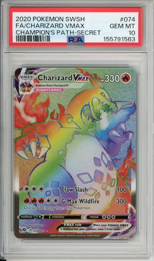 Pokemon Graded: Charizard VMAX 74/73 Champion's Path (2020) FA PSA 10