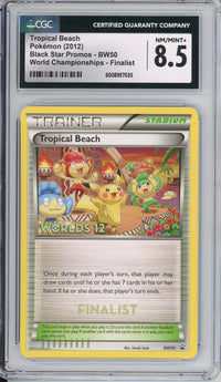 Pokemon Graded: Tropical Beach #BW50 Black Star Promo World Championships 2012 Finalists CGC 8.5