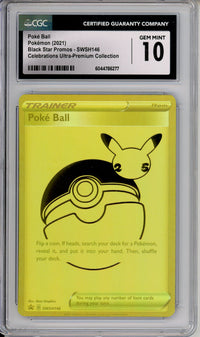 Pokemon Graded: Poke Ball #SWSH146 Celebrations UPC Promo (2021) Holo CGC 10