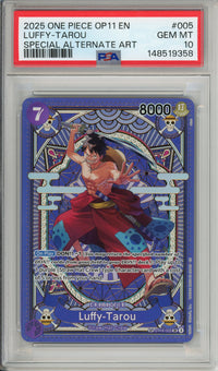 One Piece Graded: Luffy-Tarou Alt Art ST18-005 A Fist Of Divine Speed PSA 10