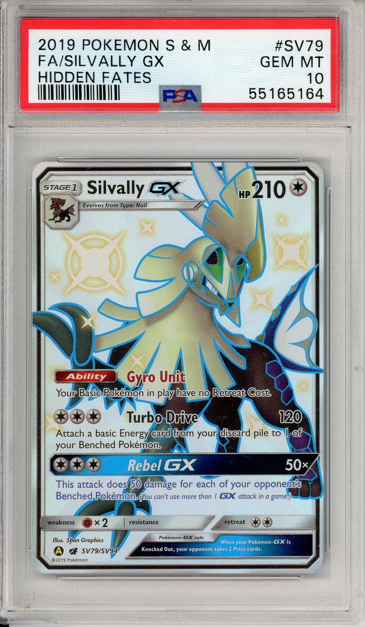 Pokemon Graded: Silvally GX SV79/SV94 Hidden Fates (2019) Full Art PSA 10