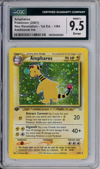 Pokemon Graded: Ampharos 1st Edition CGC 9.5