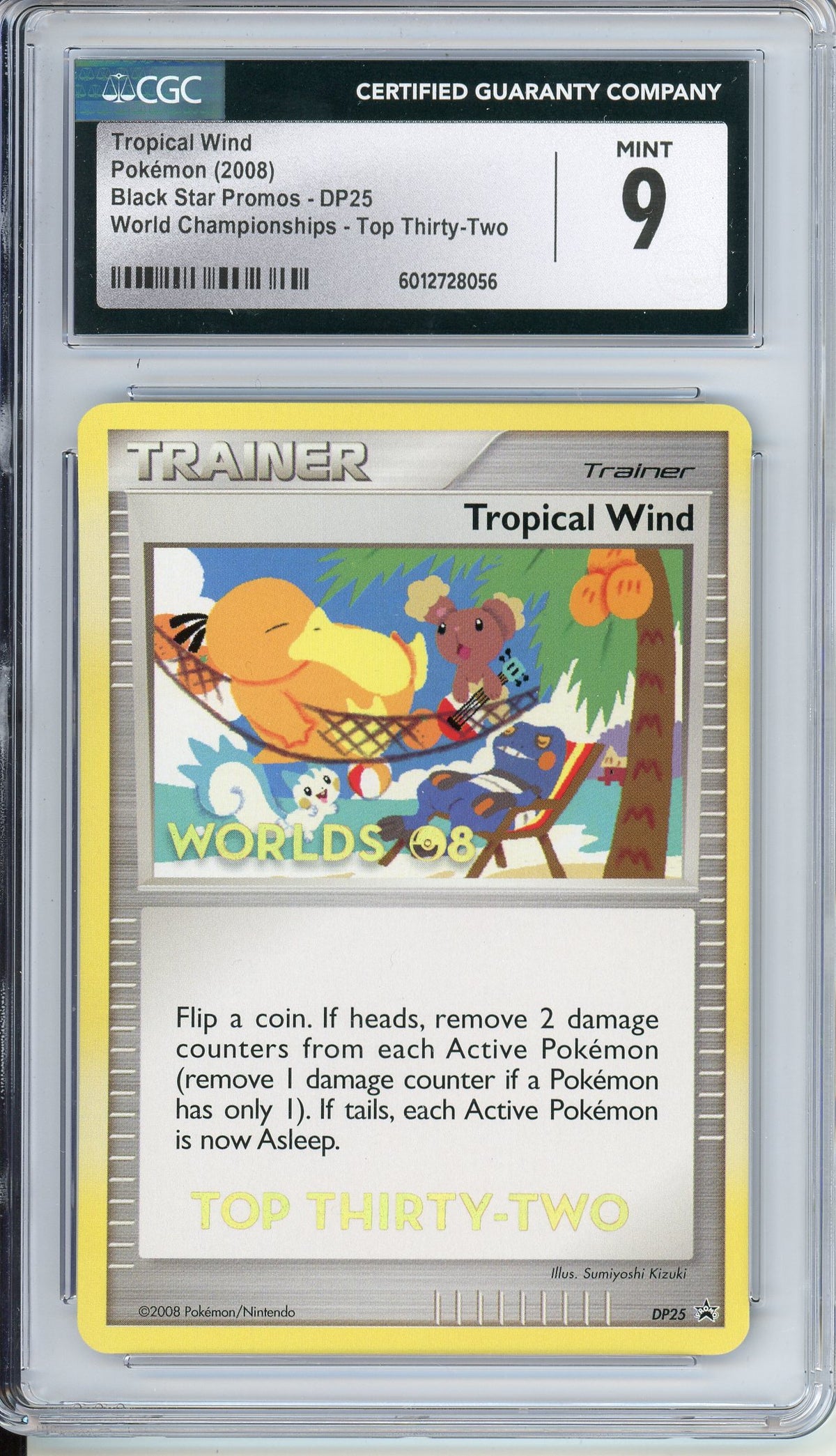 Pokemon Graded: Tropical Wind #DP25 Black Star Promo World Championships 2008 Top Thirty-Two CGC 9