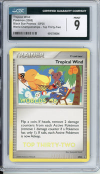 Pokemon Graded: Tropical Wind #DP25 Black Star Promo World Championships 2008 Top Thirty-Two CGC 9