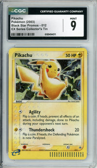 Pokemon Graded: Pikachu #12 EX Series Collector's Tin (2003) Holo CGC 9