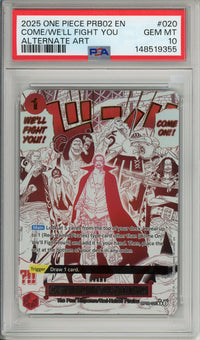 One Piece Graded: Come on!! We'll Fight You!! Alt Art OP09-020 The Best Vol. 2 PSA 10