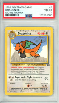 Pokemon Graded: Dragonite #5 Movie Promo (1999) PSA 4