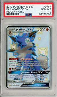 Pokemon Graded: Lycanroc GX SV50/SV94 Hidden Fates (2019) Full Art PSA 10