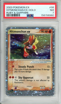 Pokemon Graded: Hitmonchan ex 98/109 Ruby & Sapphire (2003) Holo PSA 7