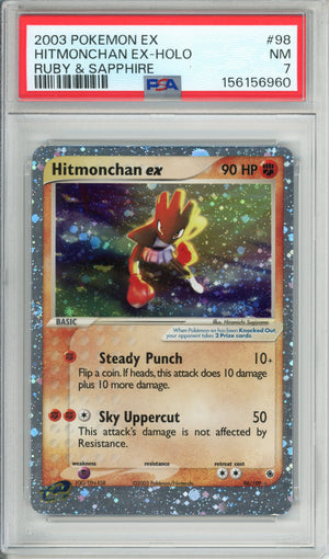Pokemon Graded: Hitmonchan ex 98/109 Ruby & Sapphire (2003) Holo PSA 7