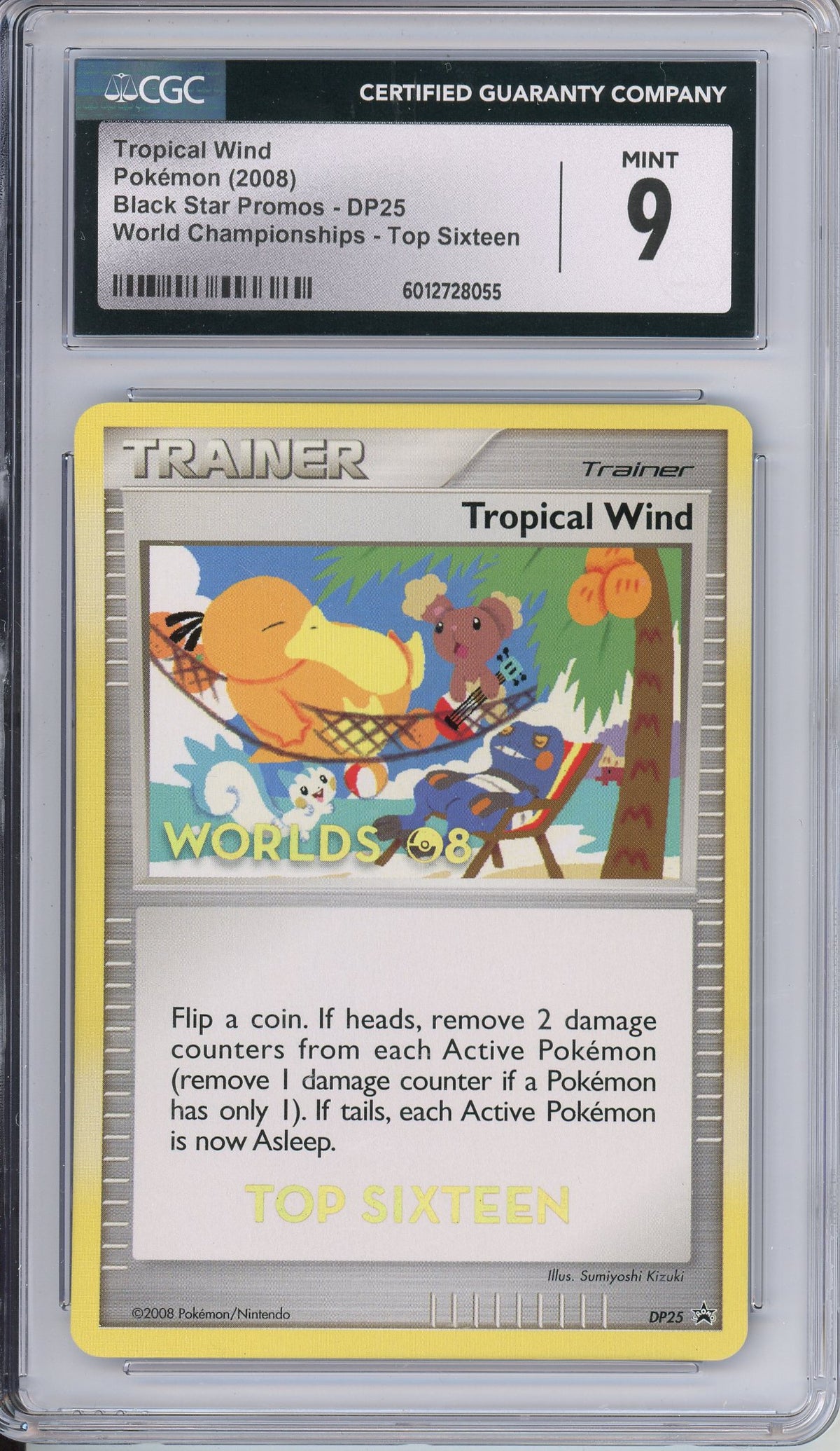 Pokemon Graded: Tropical Wind #DP25 Black Star Promo World Championships Top 16 CGC 9