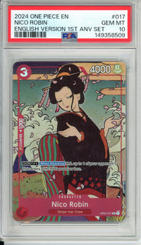 One Piece Graded: Nico Robin OP01-017 1st Anniversary Set (2024) PSA 10