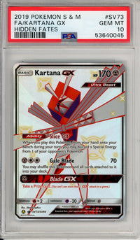 Pokemon Graded: Kartana SV80/SV94 Hidden Fates (2019) Full Art PSA 10