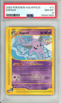Pokemon Graded: Espeon 11/147 Aquapolis (2003) PSA 8