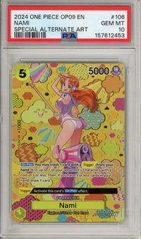 One Piece Graded: Nami OP08-106 Special Alternate Art PSA 10