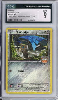 Pokemon Graded: Honedge XY Regional Championships 2014 STAFF Cross Holo CGC 9