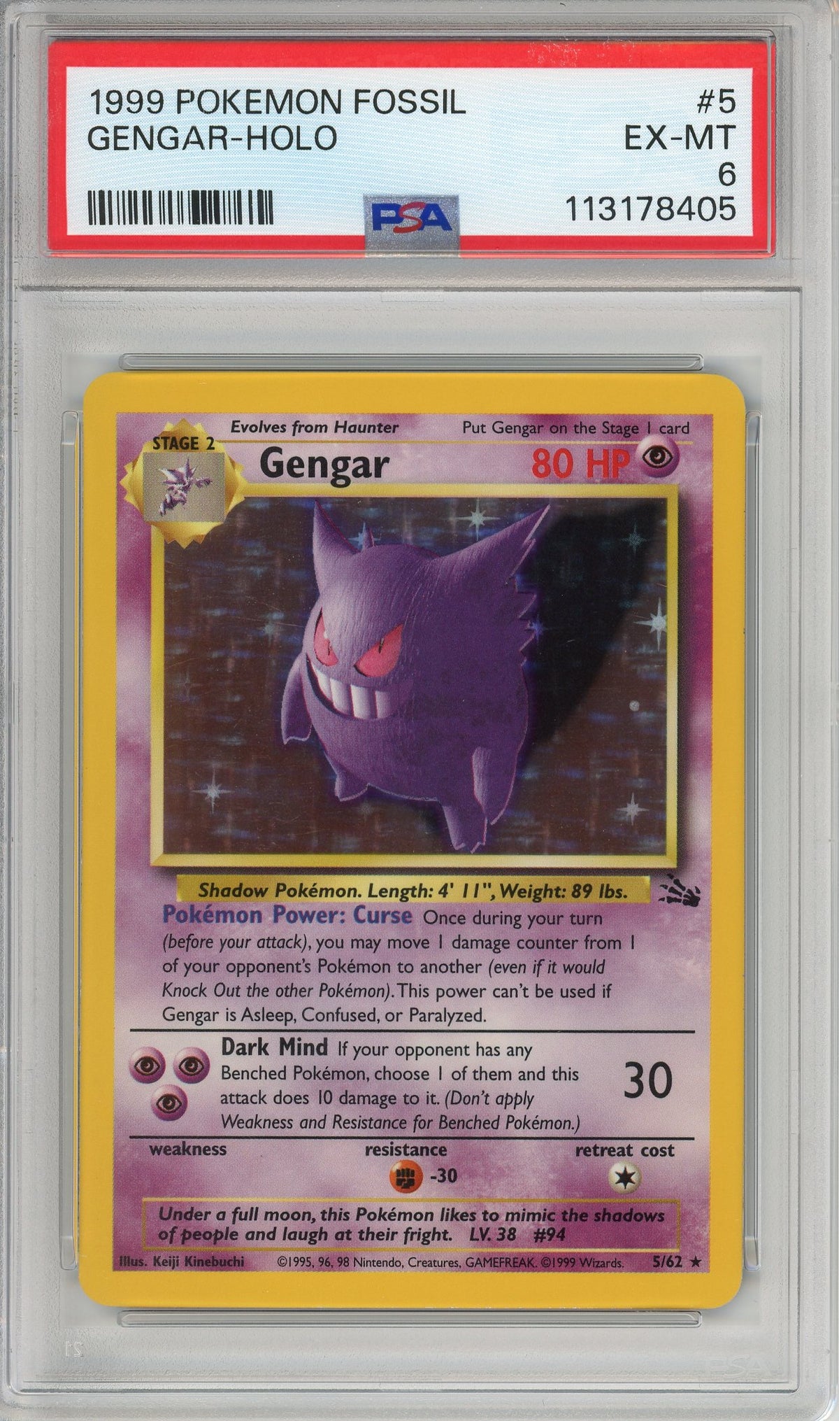 Pokemon Graded: Gengar PSA 6