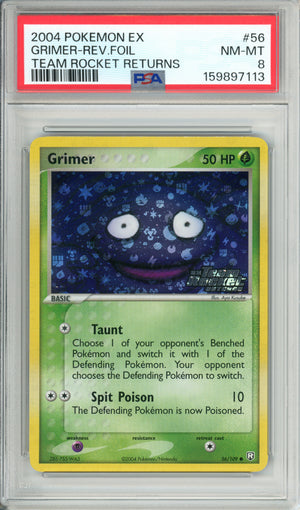 Pokemon Graded: Grimer 56/109 Team Rocket Returns (2004) Reverse Foil PSA 8