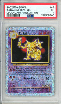 Pokemon Graded: Kadrabra 49/1 Re10 Legendary Collection (2002) Reverse Foil PSA 1
