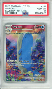 Pokemon Graded: Wailord 162/159 Journey Together (2025) IR Holo PSA 10