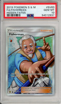 Pokemon Graded: Fisherman SV83/SV94 Hidden Fates (2019) Full Art PSA 10