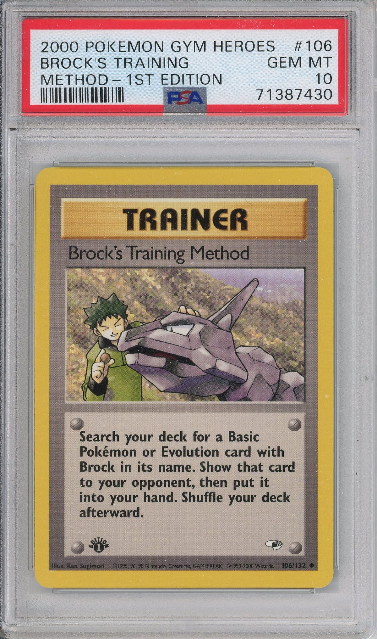 Pokemon Graded: Brock's Training Method PSA 10