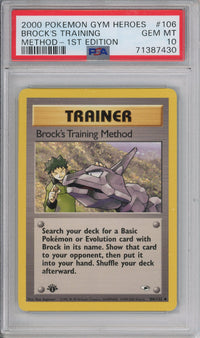 Pokemon Graded: Brock's Training Method PSA 10