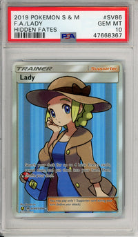 Pokemon Graded: Lady SV86/SV94 Hidden Fates (2019) Full Art PSA 10