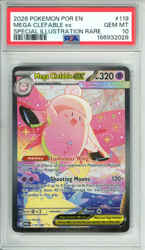 Pokemon Graded: Mega Clefable ex 119/88 Perfect Order (2026) SIR PSA 10