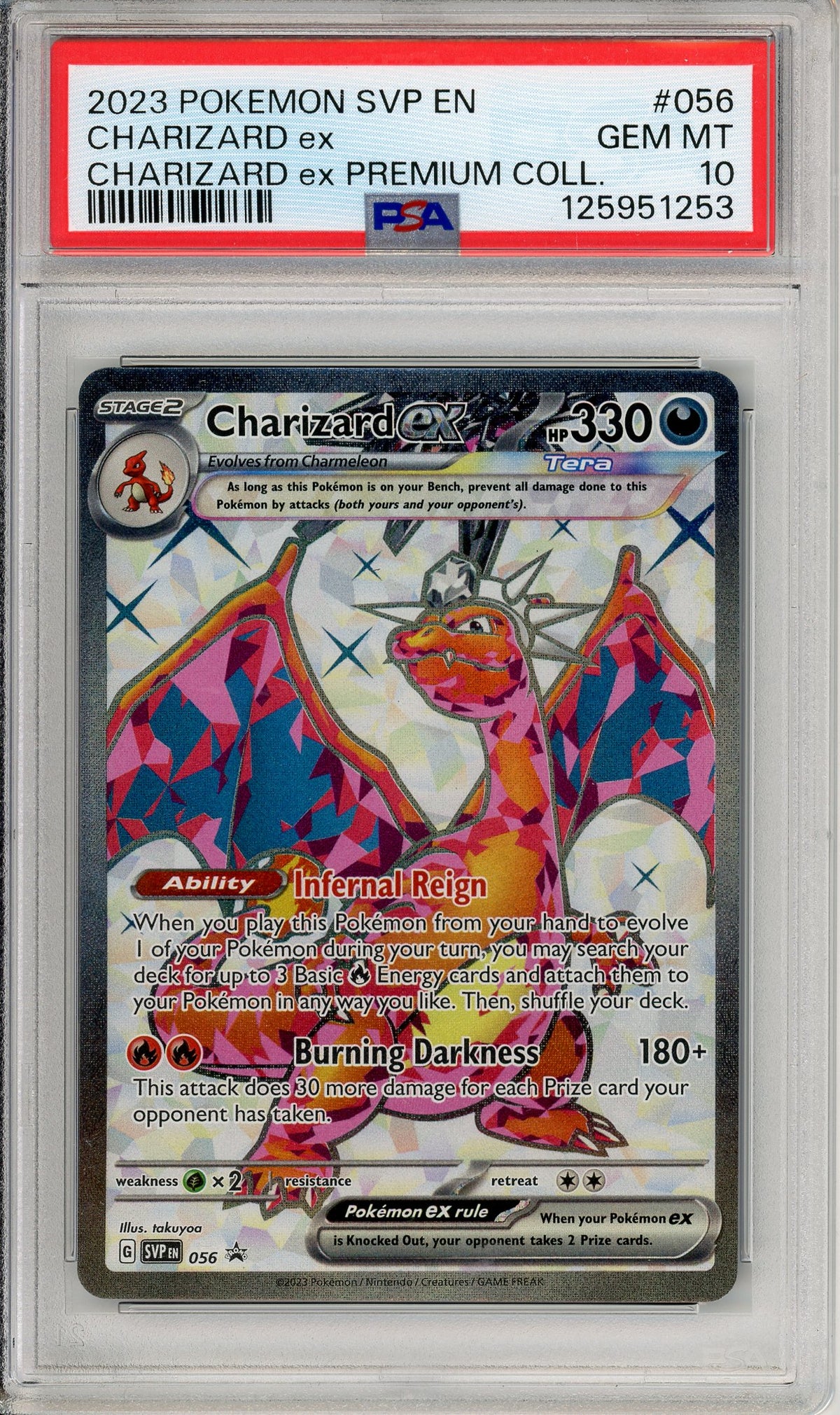 Pokemon Graded: Charizard ex #56 Premium Collection Promo (2023) Full Art Holo PSA 10